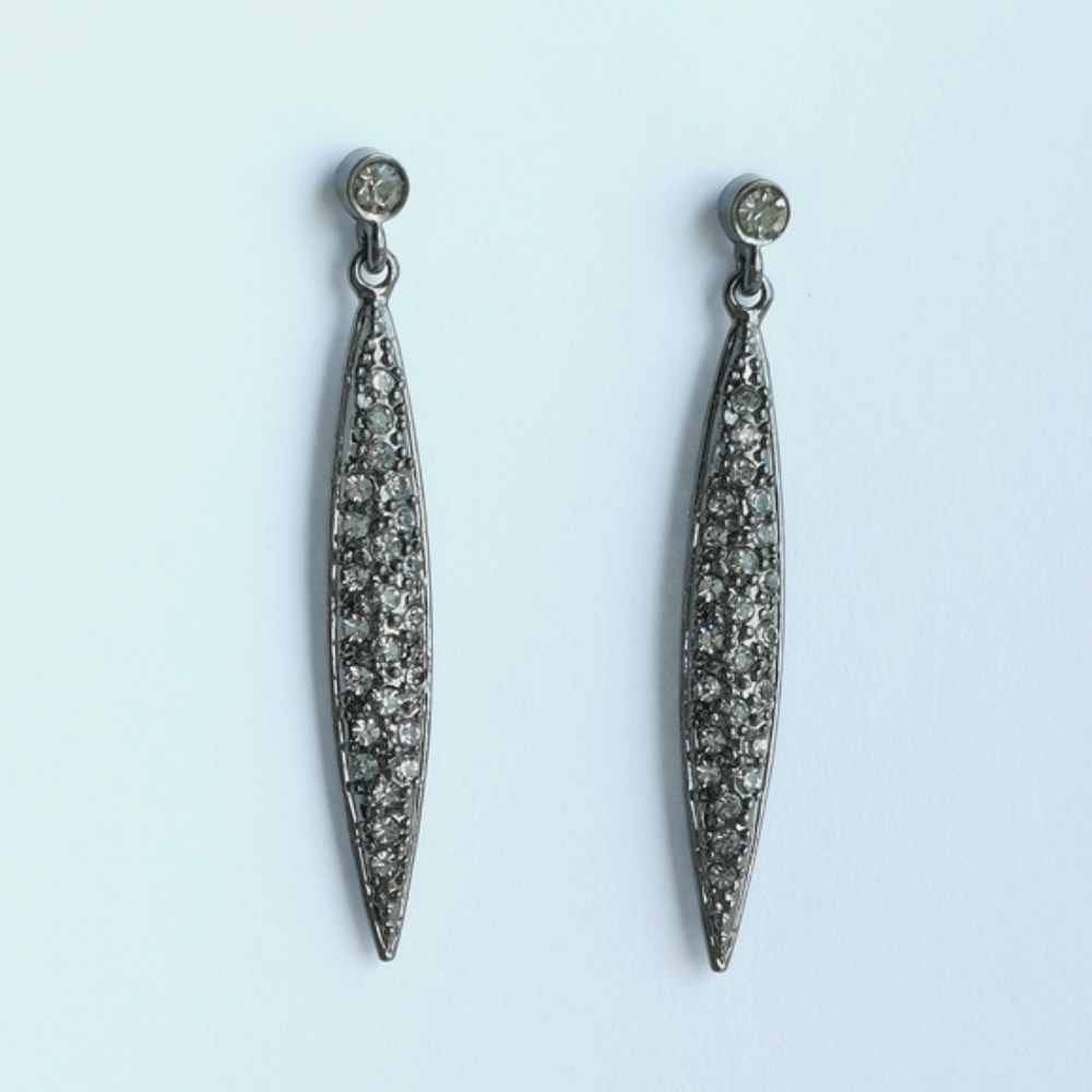 Swarovski Elements Smoke crystal dangle drop earrings 🆕